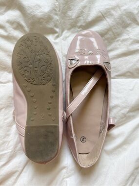 Girls' Pink Cat/Mouse Patent Mary Jane Ballet Flats